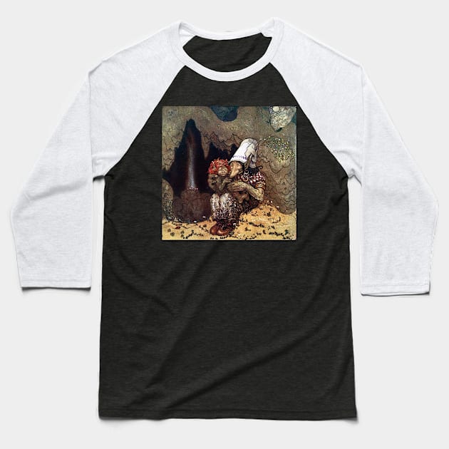 Mother Love - John Bauer Baseball T-Shirt by forgottenbeauty